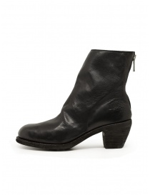 Guidi black leather ankle boot with zip buy online