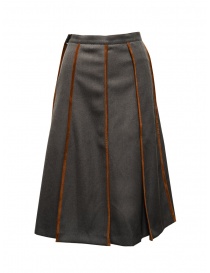 Cellar Door asphalt grey pleated midi skirt CAREN ASFALTO MW357 97 order online