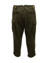 Cellar Door Cargo pants in dark olive green fleece shop online mens trousers
