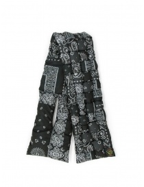 Kapital black bandana design quilted cross scarf K2211XG520 BLK order online