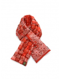 Kapital red padded keel weaving scarf