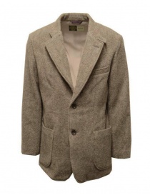 Mens coats online: Kapital short coat in beige wool