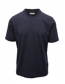 Mens t shirts online: Monobi blue T-shirt in pure cotton