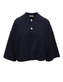 Ma'ry'ya blue shirt collar knit cardigan YIK016 A12 NAVY order online