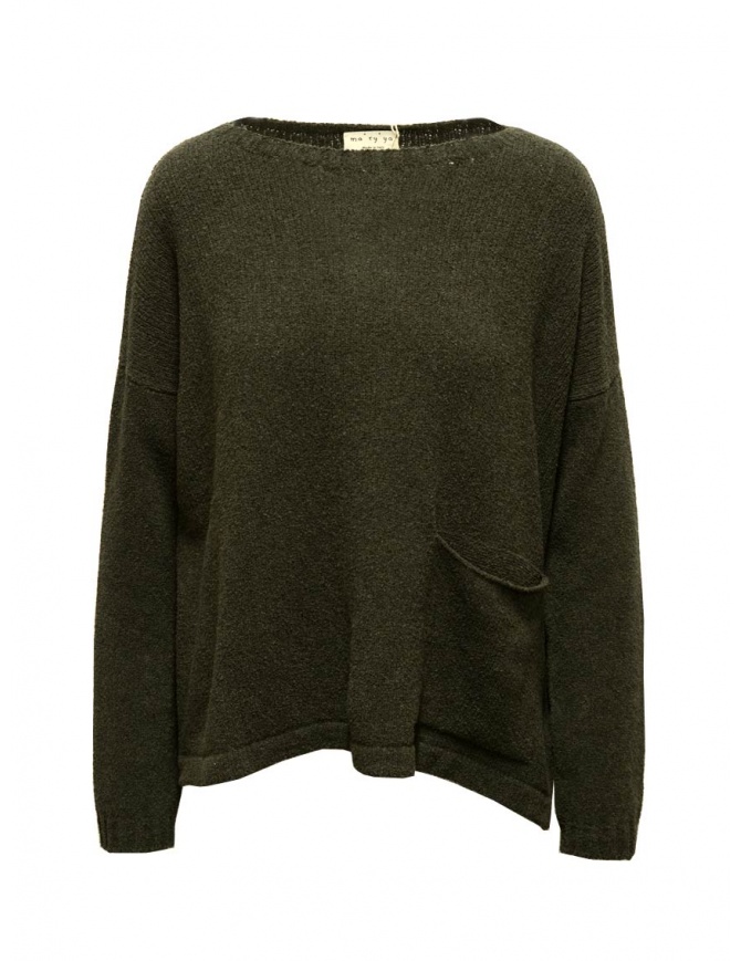 pullover verde donna