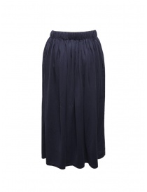 Ma'ry'ya long skirt in navy blue cotton