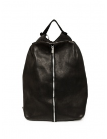 Guidi PG2 backpack in black leather with central opening