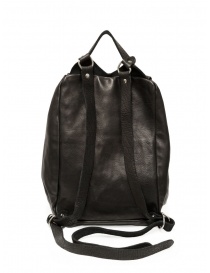 Guidi PG2 backpack in black leather with central opening buy online