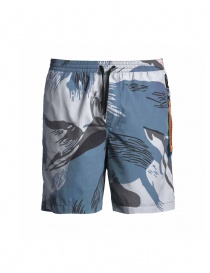 Parajumpers Mitch blue printed beach shorts
