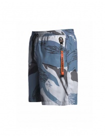 Parajumpers Mitch blue printed beach shorts