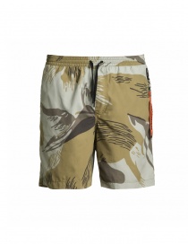 Mens trousers online: Parajumpers green printed swim shorts