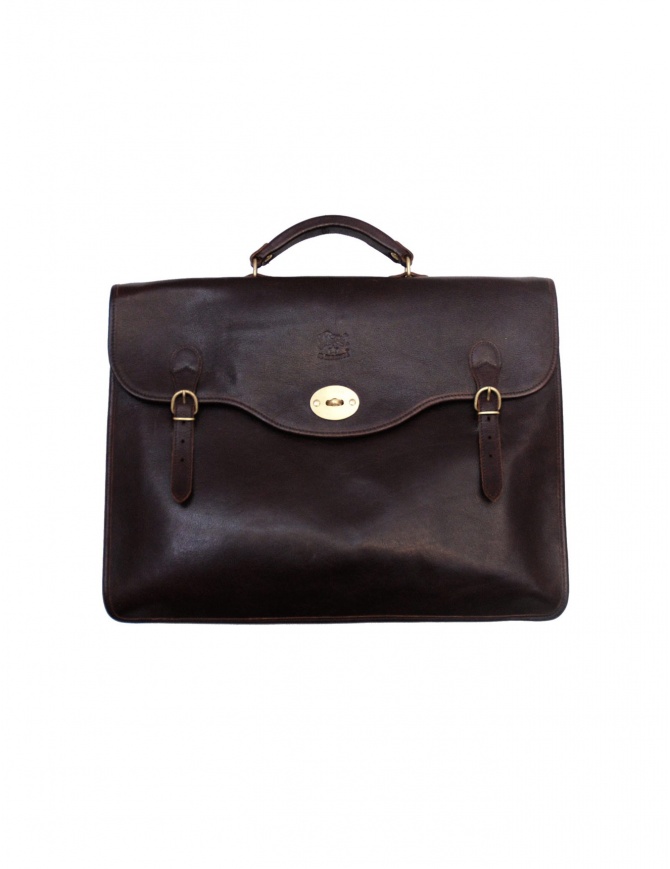 Cartella Il Bisonte Raffaello in pelle marrone D0001 P132 borse online shopping