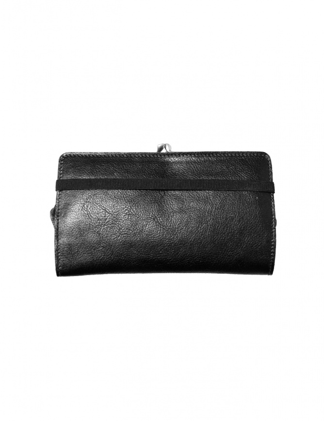 Il Bisonte Black Leather Wallet with Snap Closure On Sale