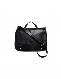 Il Bisonte Vincent black leather briefcase online