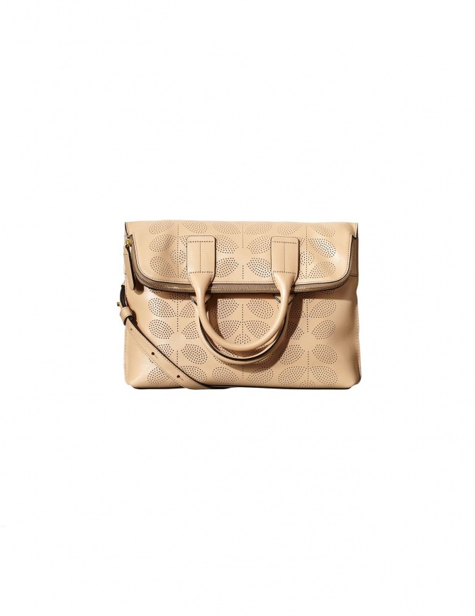 Orla Kiely Beige Flat and Perforated Hide Bag 15SBSSP064 FAWN Orla Kiely Beige Flat and Perforated Hide Bag 15SBSSP064 FAWN bags online shopping