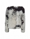 Utzon balck and white lamb fur jacket buy online 52156-MON-SP