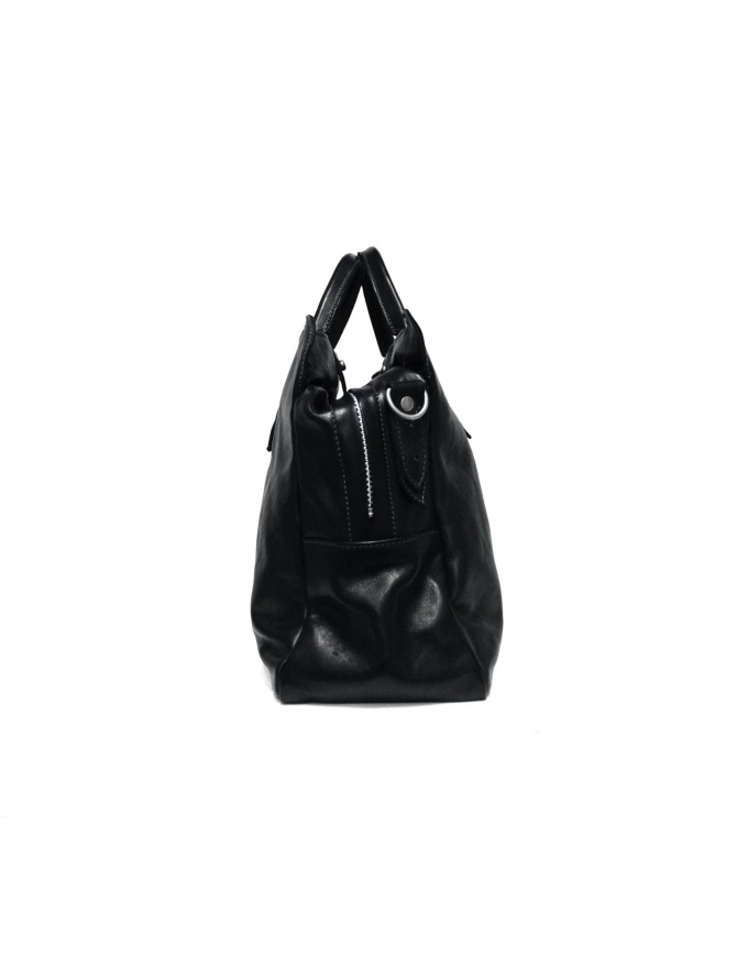 Delle Cose Bag Black Leather Detachable Shoulder Strap