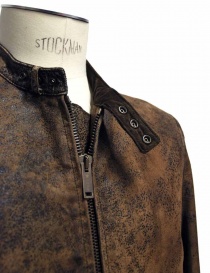 Golden Biker Leather Jacket -50% Off