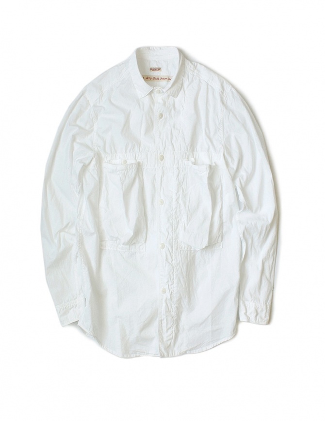 Camicia bianca in cotone Kapital K1604LS116 WHITE camicie uomo online shopping