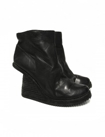 Black leather ankle boots 6006V Guidi online