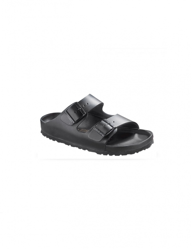 black rubber birkenstocks women's