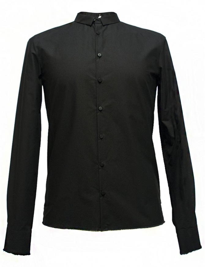 Label Under Construction Frayed Buttonholes black shirt 29FMSH36 CO184 29/9 SHIRT mens shirts online shopping